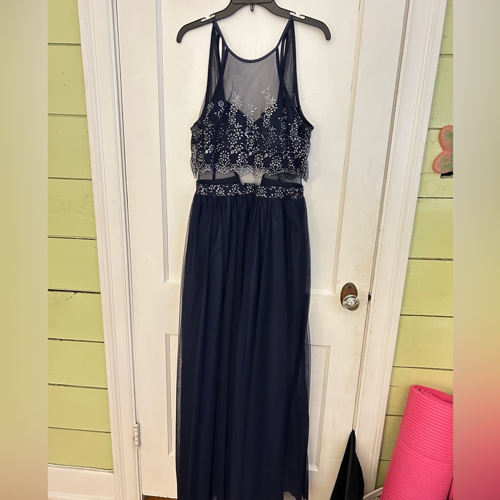 Elegant Navy Blue Women's Dress